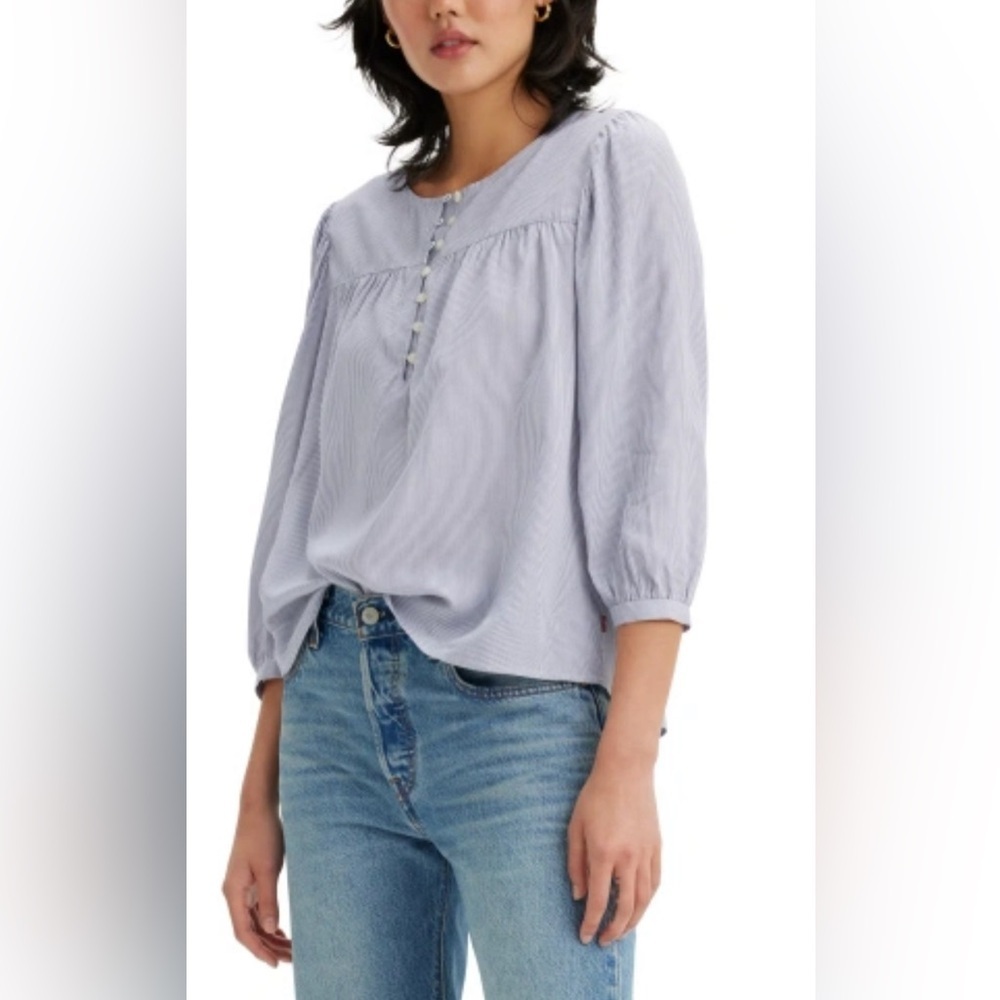 NWT Levi's Women's Halsey 3/4-Sleeve Blouse